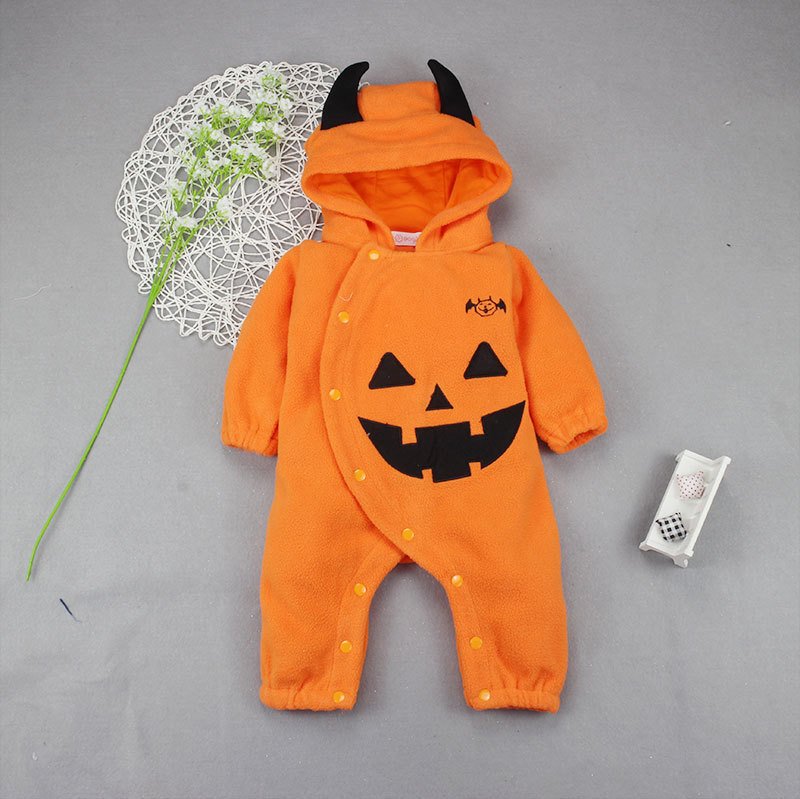 Halloween pumpkin hooded jumpsuit - Image 10