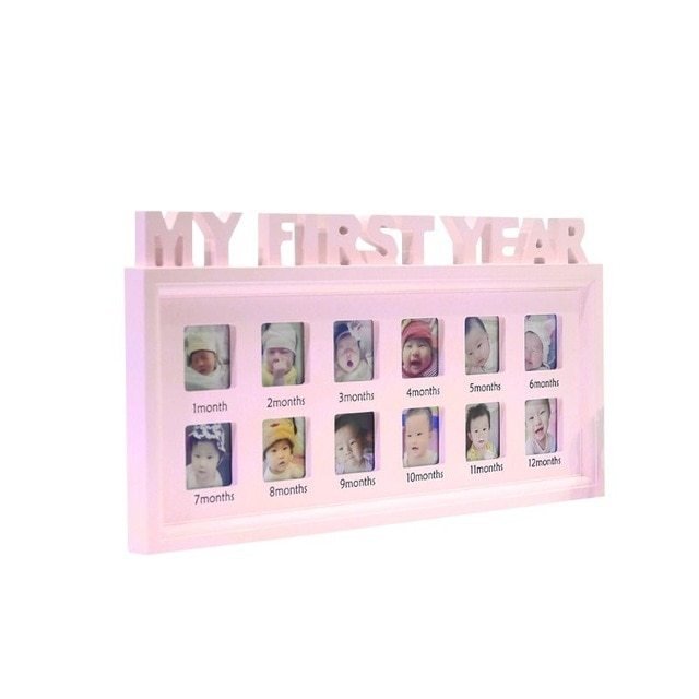 Creative DIY 0-12 Month Baby MY FIRST YEAR Pictures Souvenirs Commemorate Kids Growing Memory Gift Display Plastic Photo Frame - Image 4