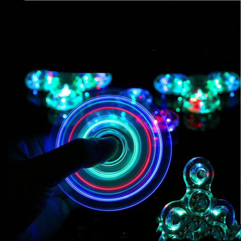 Luminous LED Light Fidget Spinner Hand Top Spinners Glow in Dark Light - Image 5