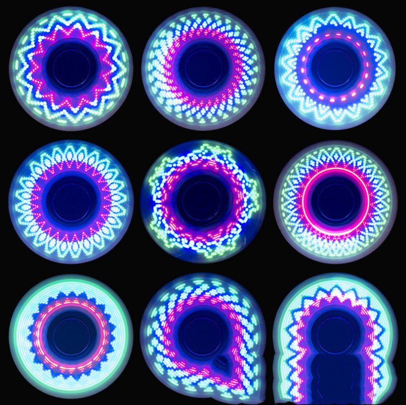 Luminous LED Light Fidget Spinner Hand Top Spinners Glow in Dark Light - Image 4