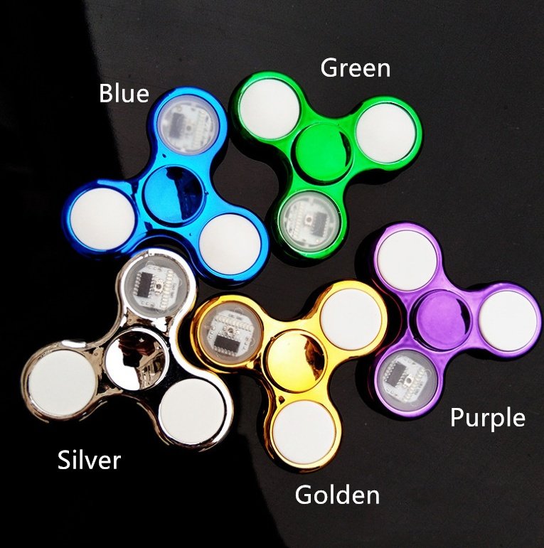 Luminous LED Light Fidget Spinner Hand Top Spinners Glow in Dark Light - Image 3