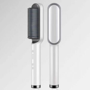 Alternative view of New 2 In 1 Hair Straightener Hot Comb Negative Ion Curling Tong Dual-purpose Electric Hair Brush