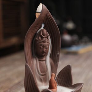 Alternative view of Zisha Lotus Guanyin Backflow Aromatherapy Oven Home Furnishing Decoration Crafts Backflow Incense Oven