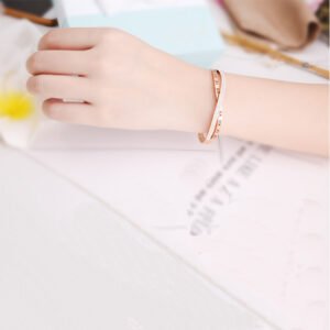 Alternative view of Women's Hot Style Roman Word Diamond Bracelet