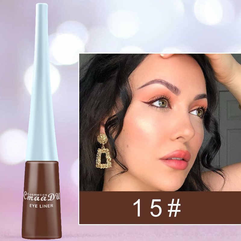 17 Color Liquid Eyeliner Matte Quick-Drying Color Eyeliner Lasting Non-Blooming Matte Glitter Eyeliner - Image 9