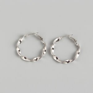 Alternative view of Handmade ear hoop earrings