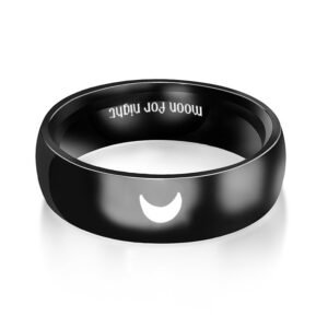 Alternative view of Stainless Steel Couple Couple Rings Sun Moon