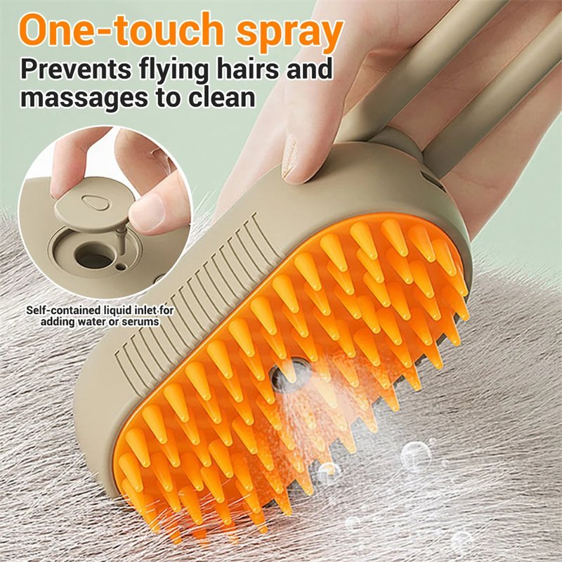 Cat Steam Brush Steamy Dog Brush 3 In 1 Electric Spray Cat Hair Brushes For Massage Pet Grooming Comb Hair Removal Combs Pet Products - Image 3