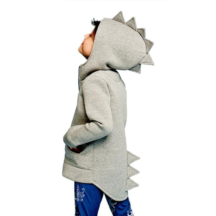 Boys Clothes Kids Baby Boy Jacket Dinosaur Hooded Coat - Image 2