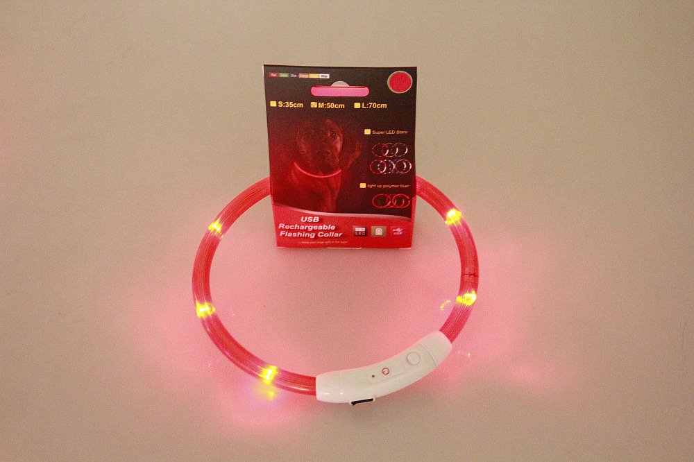 Pet Flashing Collar USB Rechargeable Glowing Necklace Safety Collar Light Up Collars For Night Walking Electric Dog Collar Neon - Image 5