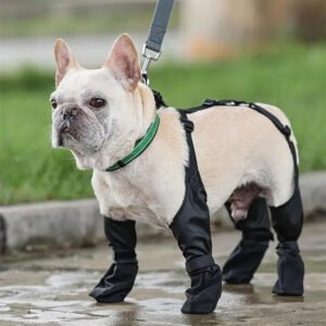 Alternative view of Waterproof Dog Shoes Adjustable Dog Boots Pet Breathbale Shoes For Outdoor Walking Soft French Dog Shoes Pets Paws Protector Pet Products