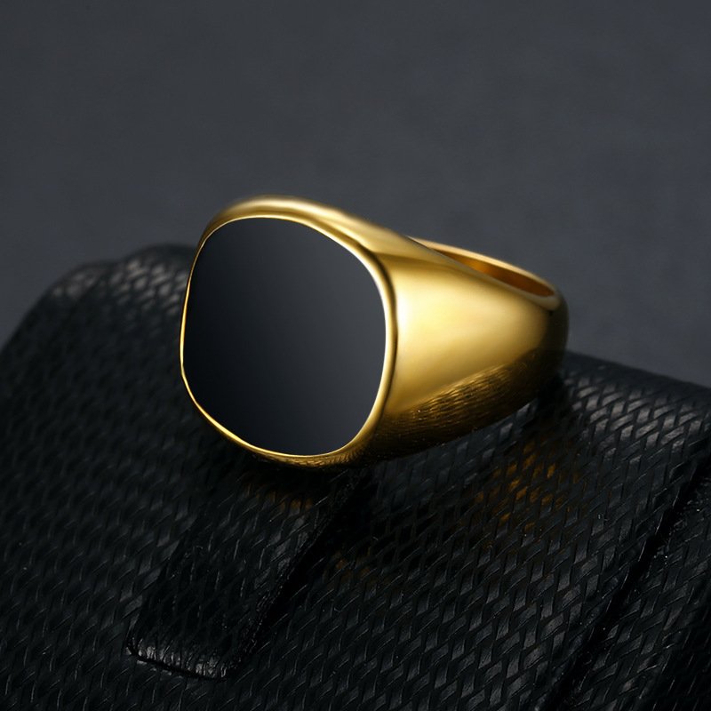 Coolx - Black Square Mens Ring - Image 3