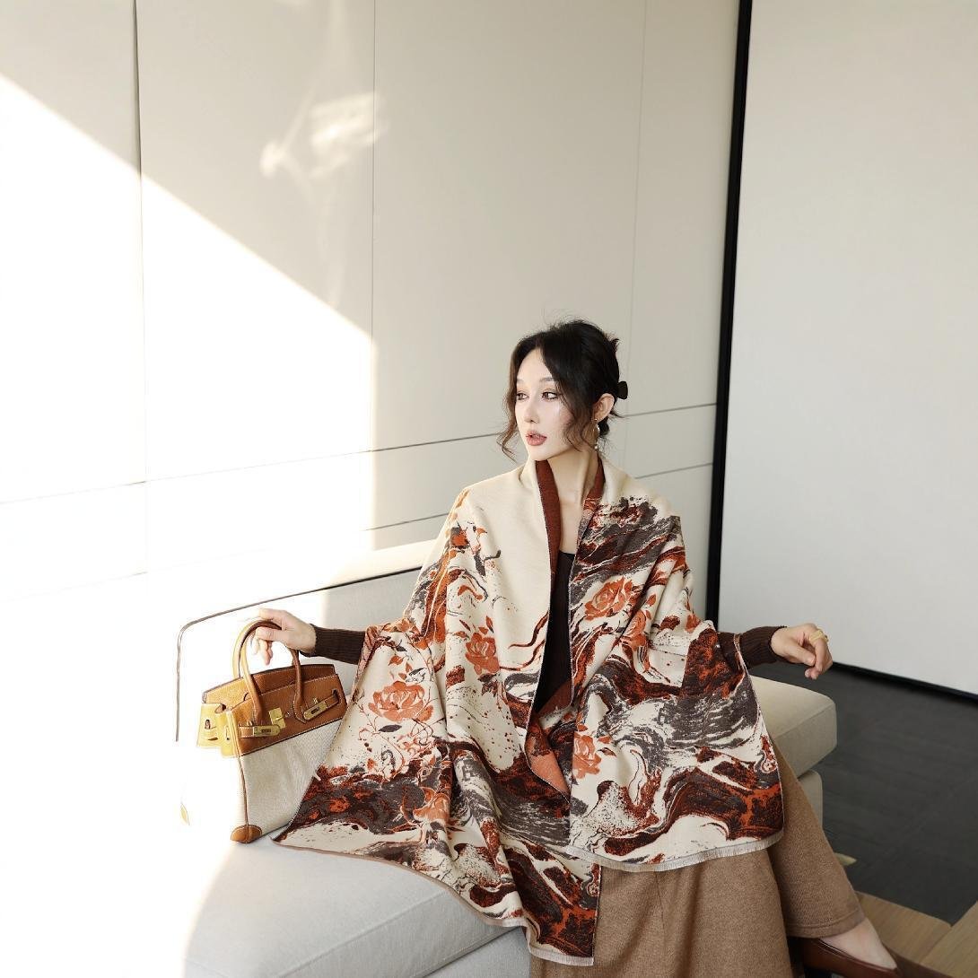 Autumn And Winter High Sense Office Shawl Dual-use Korean Style - Image 3