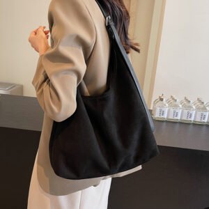 Alternative view of Autumn And Winter New Suede Bucket Bag Large Capacity Shoulder Underarm Tote Bag