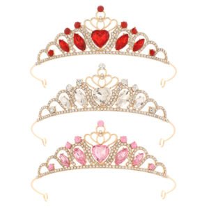 Children Crystal Crown Accessories Ballet Performance Diamond Updo Headband