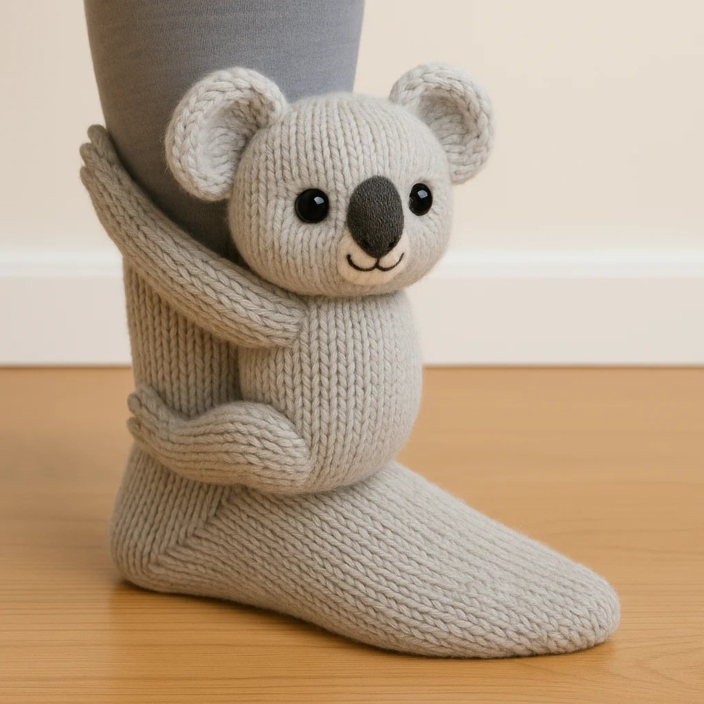 Plush Crochet Animal Cute Animal Socks - Image 8