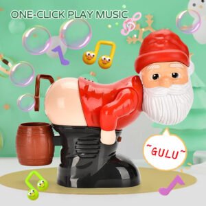 Alternative view of Electric Santa Claus Bubbles Machine Blowing Bubbles Music Light Entertainment Toy Prank Funny Ornament Christmas Gifts Christmas Decorations