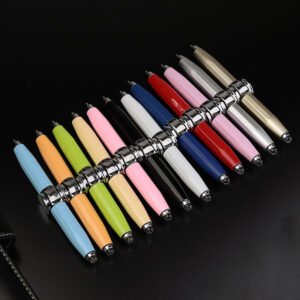 Alternative view of Creative Multi-Function LED Pen Spinning Decompression Gyro Metal Ballpoint Pen Fashion Office School Supplies Writing Pens