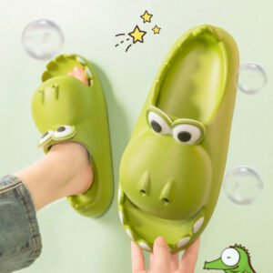 Alternative view of Kids Dinosaur Slippers Wholesale Summer Cartoon Parent Child Outdoor Home EVA Sandals Women Men Kids Cute Slippers Baby Shoes