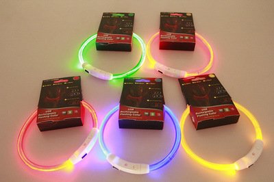 Pet Flashing Collar USB Rechargeable Glowing Necklace Safety Collar Light Up Collars For Night Walking Electric Dog Collar Neon - Image 4