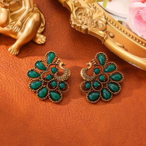 Glass Peacock Earrings Elegant High-grade Earrings