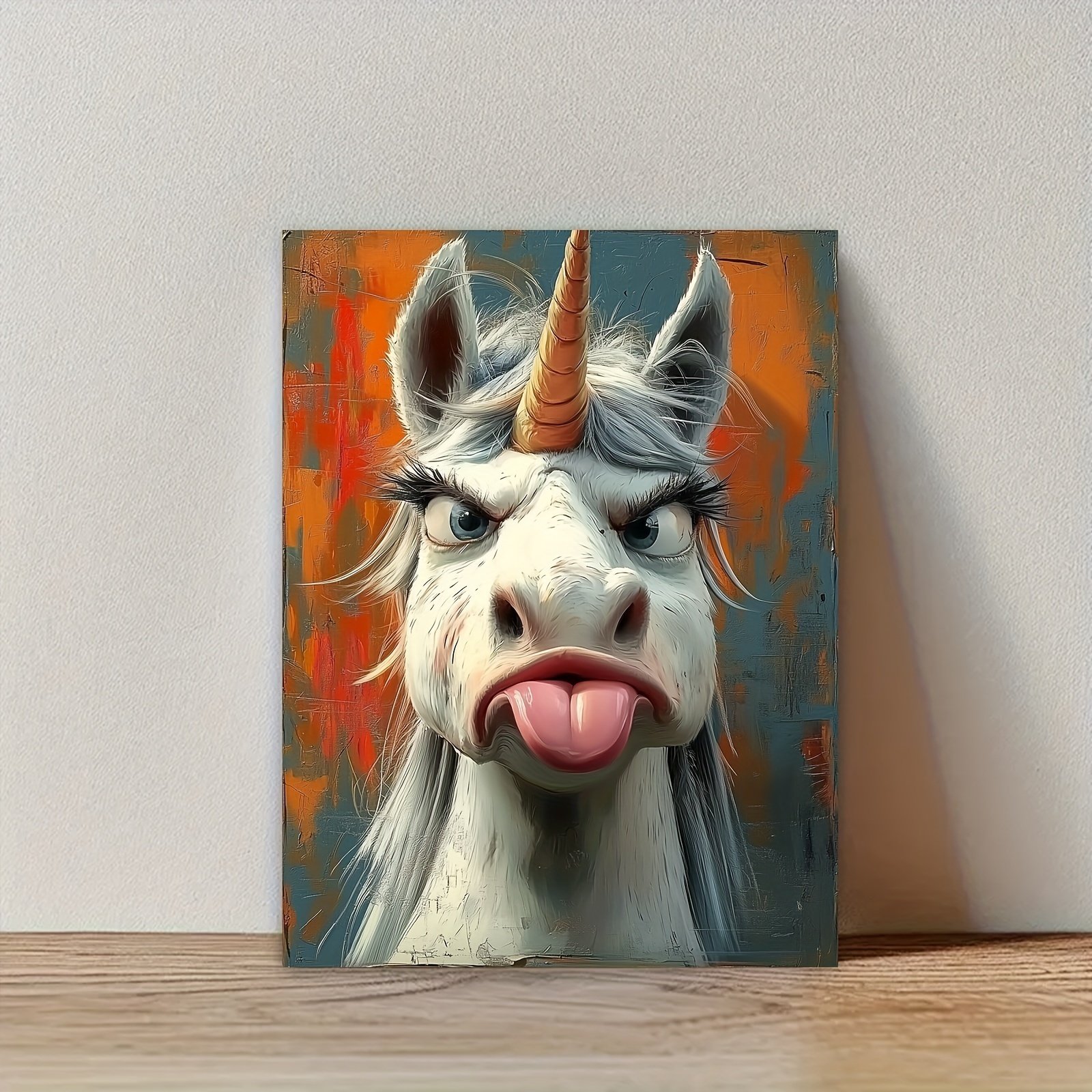 1 Piece Canvas Painting With Wooden Frame, Ready To Hang, Whimsical Unicorn Canvas Art Print - Framed Cartoon Wall Decor For Living Room, Bedroom, Home Office - Image 5