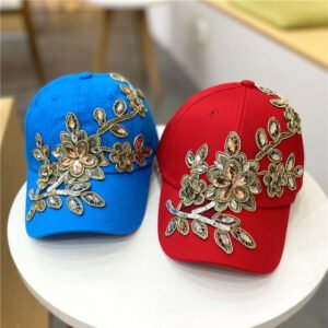 Alternative view of European And American Style Casual All-match Gold Silk Flower Cowboy Hat