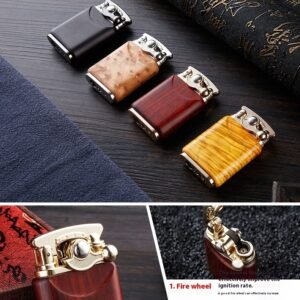 Alternative view of Zhongbang Ebony Gas Lighters Windproof