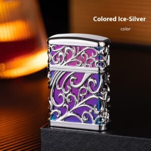 Alternative view of Creative Personality Gold Hollow Windproof Straight Punch Gas Lighters