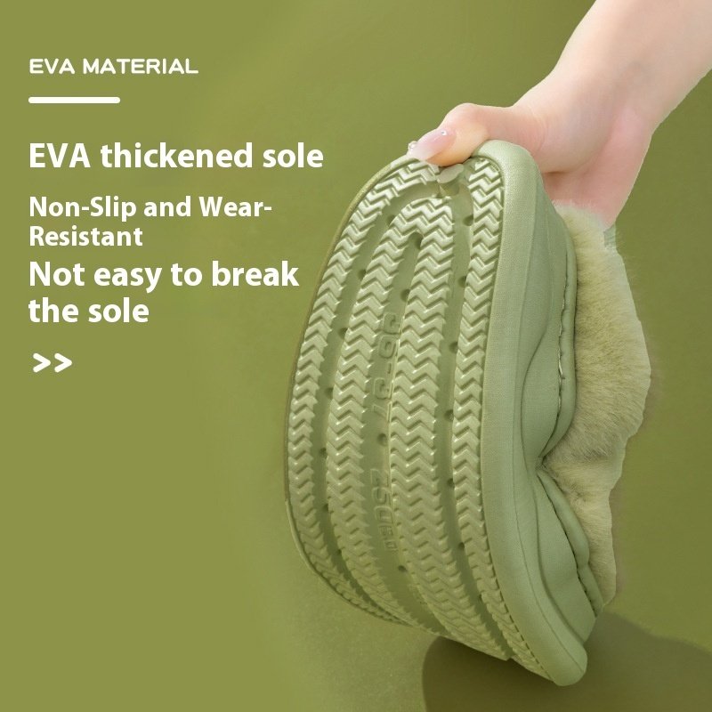 Female Warm Indoor Cartoon Big Eye Dog Cotton Slippers - Image 8