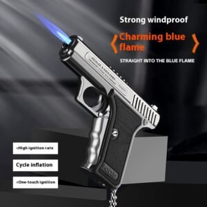 Alternative view of Personalized Metal Pistol Type Windproof Gas Lighters