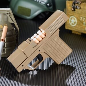Alternative view of Gun-type Windproof Gas Lighters Cigarette Case
