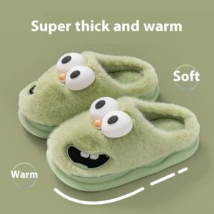 Alternative view of Female Warm Indoor Cartoon Big Eye Dog Cotton Slippers