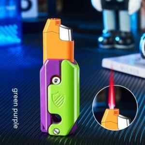 Alternative view of Creative Personality Metal Slim Grinding Wheel Gas Lighters