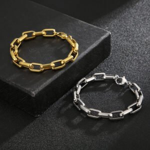 Alternative view of Men's Titanium Steel Bracelet Ins Niche Design Hip-hop Geometric Bracelet