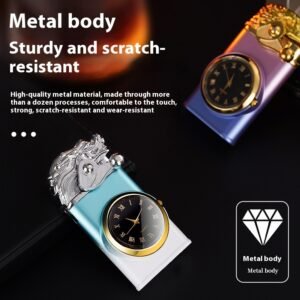 Alternative view of Gradient Double Fire Watch Rocker Arm Gas Lighters Windproof