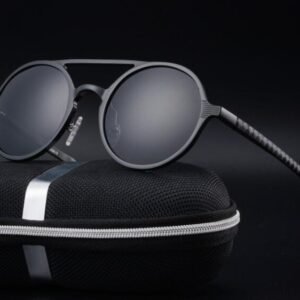 Alternative view of Retro Aluminum Magnesium Sunglasses Polarized Lens Vintage Eyewear Accessories Sun Glasses Driving Men Round Sunglasses