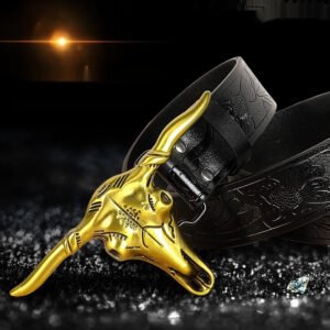Belt Cow Head Buckle Men