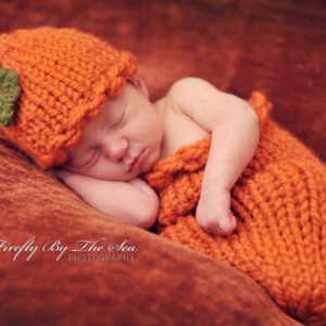 Alternative view of Handmade Wool Woven Baby Photo Clothing Pumpkin