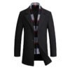 Men's Lapel Casual Suit Jacket With Wool Scarf