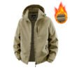 New Men's Detachable Hooded Thickened Cotton Jacket With Fleece For Warmth