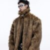 Autumn And Winter Faux Fur Coat For Men