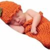 Handmade Wool Woven Baby Photo Clothing Pumpkin