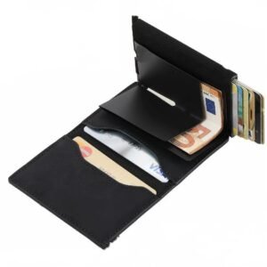 Alternative view of Ancient Carbon Fiber Pattern Men's Wallet Leather Multifunctional Card Holder