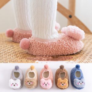 Autumn And Winter Thickened Baby Warm Floor Shoes And Socks