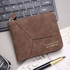 Alternative view of Matte Stitching Men's Short Wallet Multiple Card Slots
