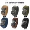 Men's Toothless Automatic Buckle Waist Belt PP Woven Tactical Pants