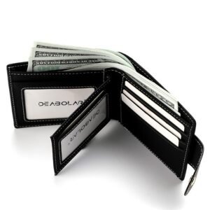 Alternative view of Men's Short Multiple Card Slots Zipper Personality Wallet