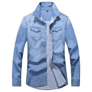 Alternative view of Men's Long-Sleeve Denim Casual All-Match Jacket