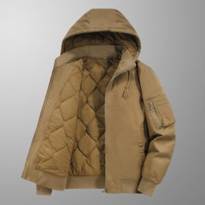 Men's Casual Hooded Padded Work Jacket